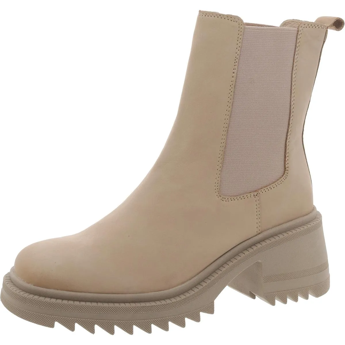 Versatile Design Garth Womens Leather Block Heel Chelsea Boots