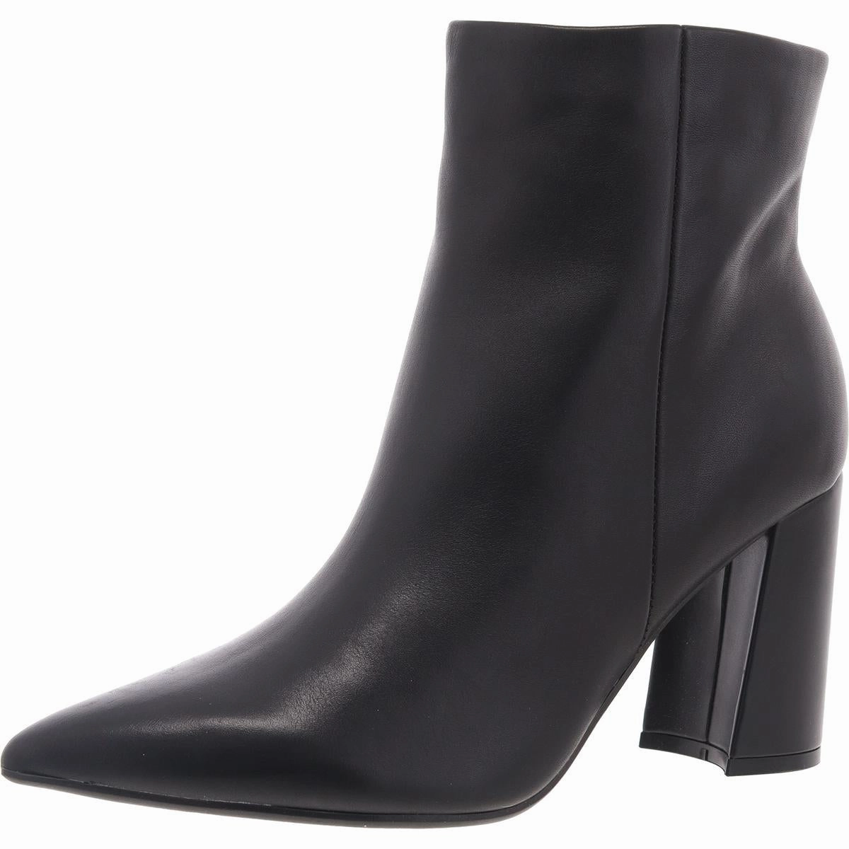 Comfort Cushion Metal Edge Gaylen Womens Block Heel Leather Ankle Boots