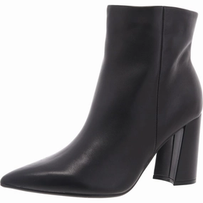 Comfort Cushion Metal Edge Gaylen Womens Block Heel Leather Ankle Boots