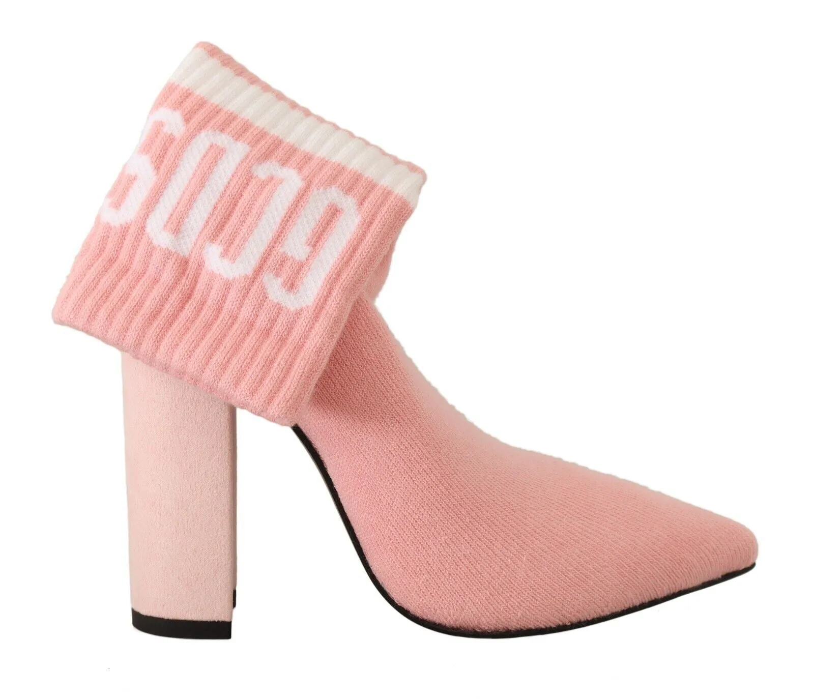 Wedding Reception GCDS Suede Logo Socks Block Heel Ankle Boots Women's Shoes