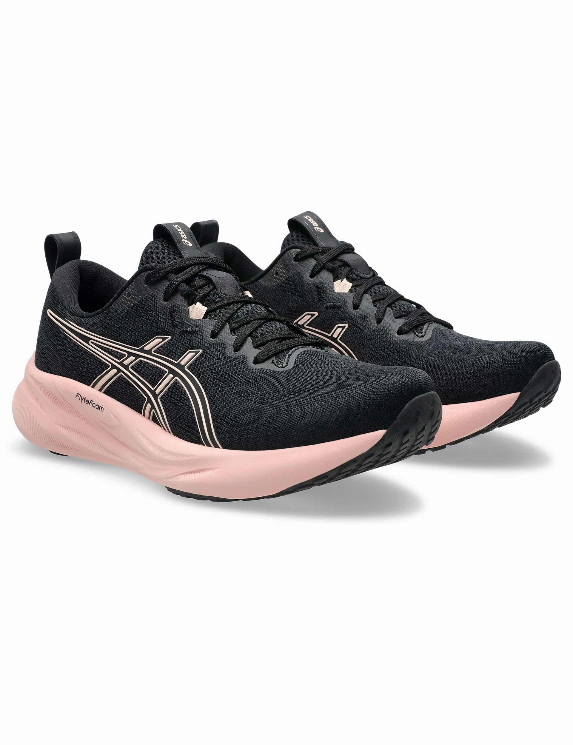 running on a synthetic track shoes mid - top running shoes Gel-Pulse 16 - Black/Breeze