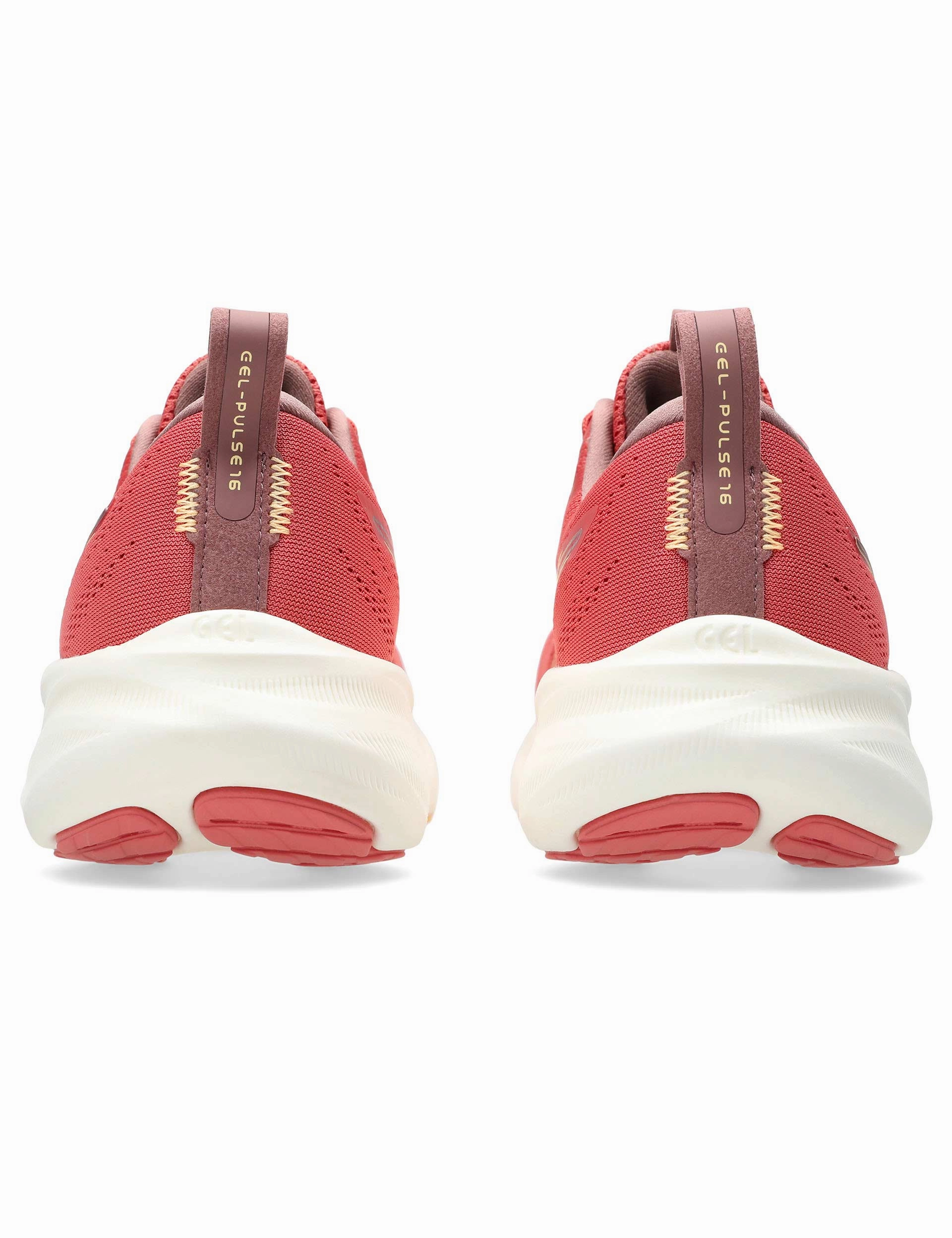 running on a treadmill at home shoes foam Gel-Pulse 16 - Dark Pink Clay/Orange Glow