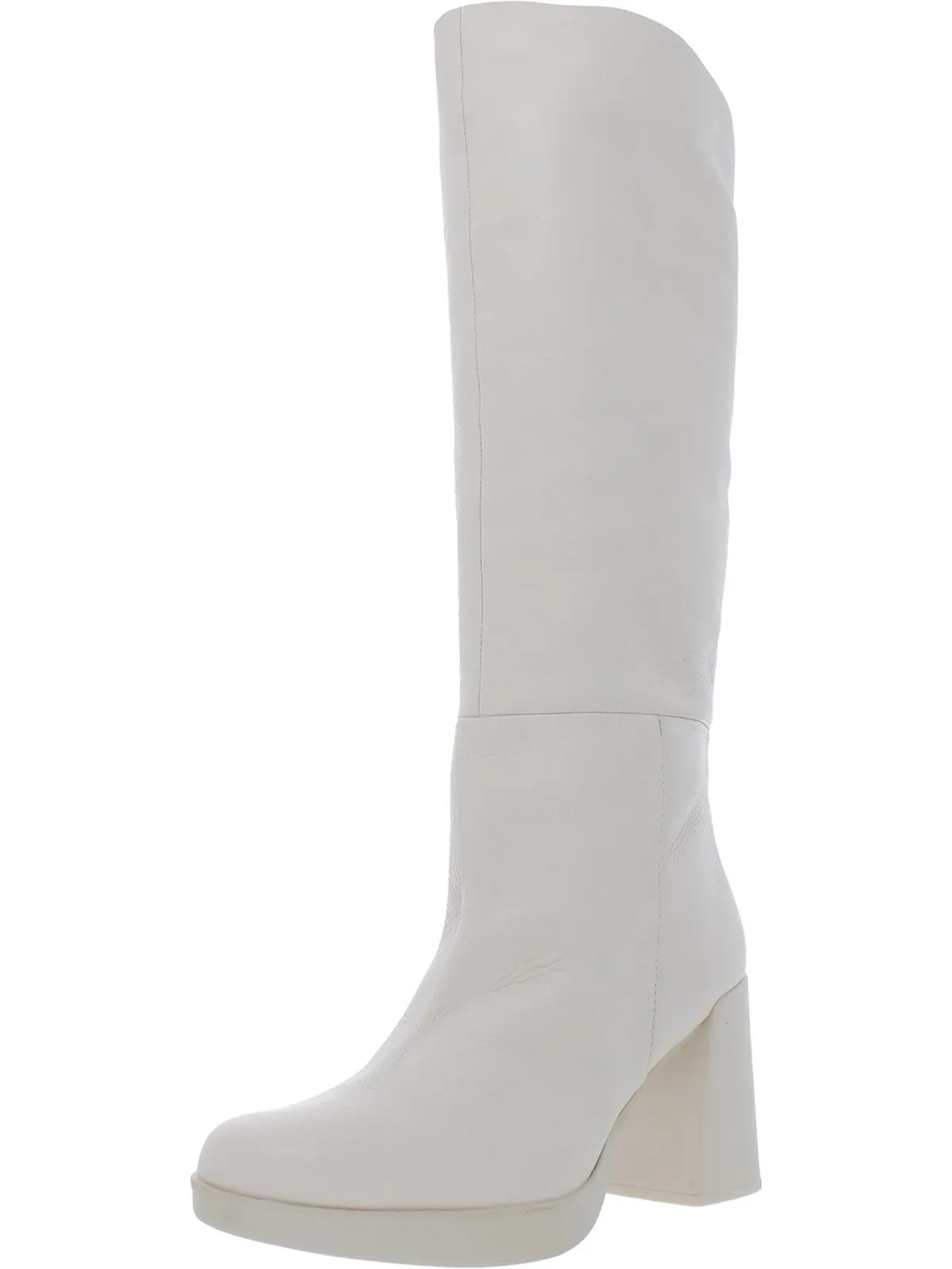 Genn-Align Womens Leather Round Toe Knee-High Boots Durable Construction