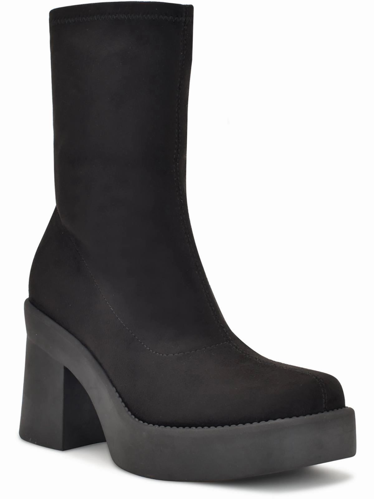 Warm and Cozy Gerri 3 Womens Patent Square Toe Mid-Calf Boots
