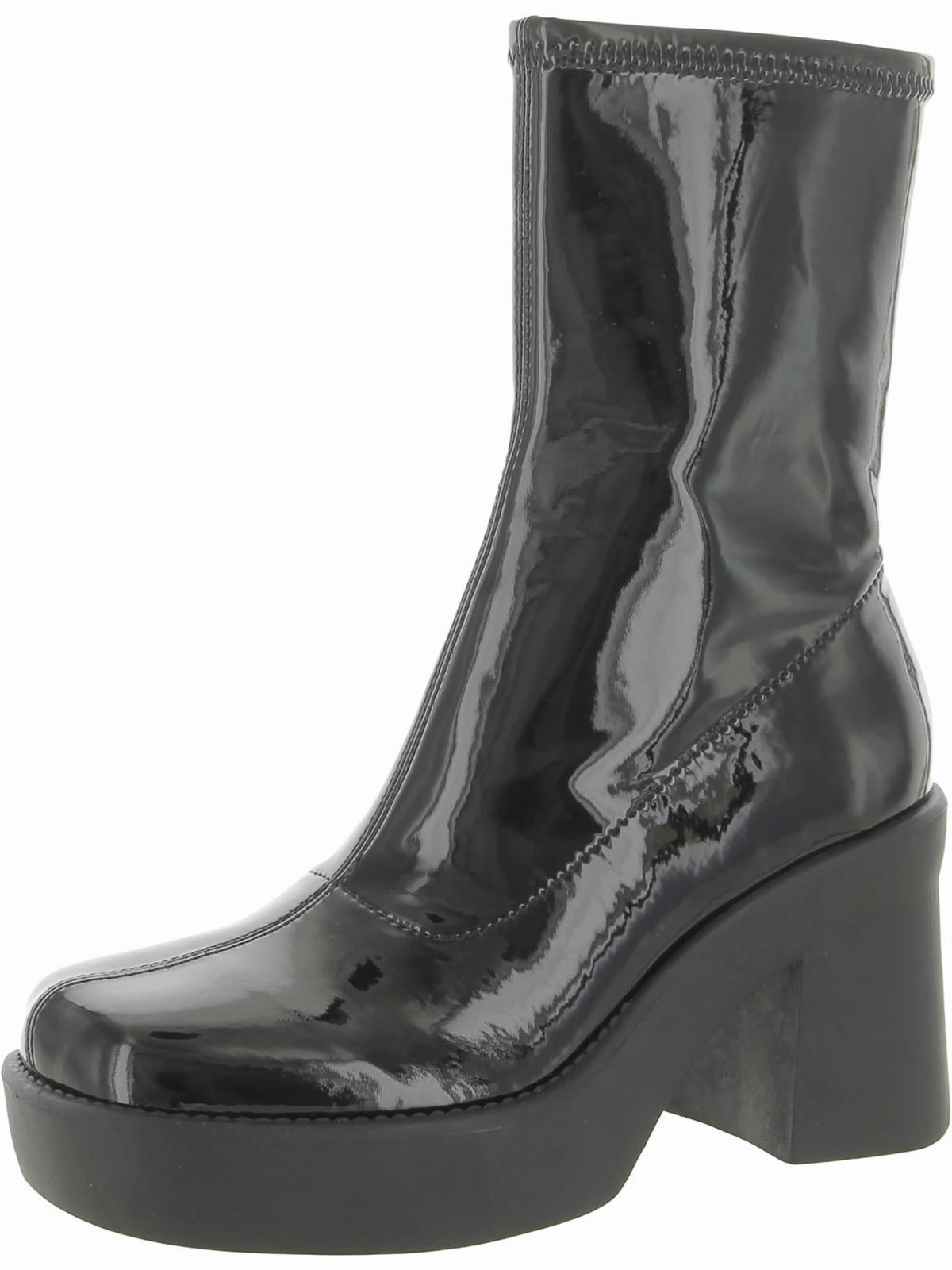 Gerri 3 Womens Patent Square Toe Mid-Calf Boots Durable Material Grippy Outsole Backcountry Camper