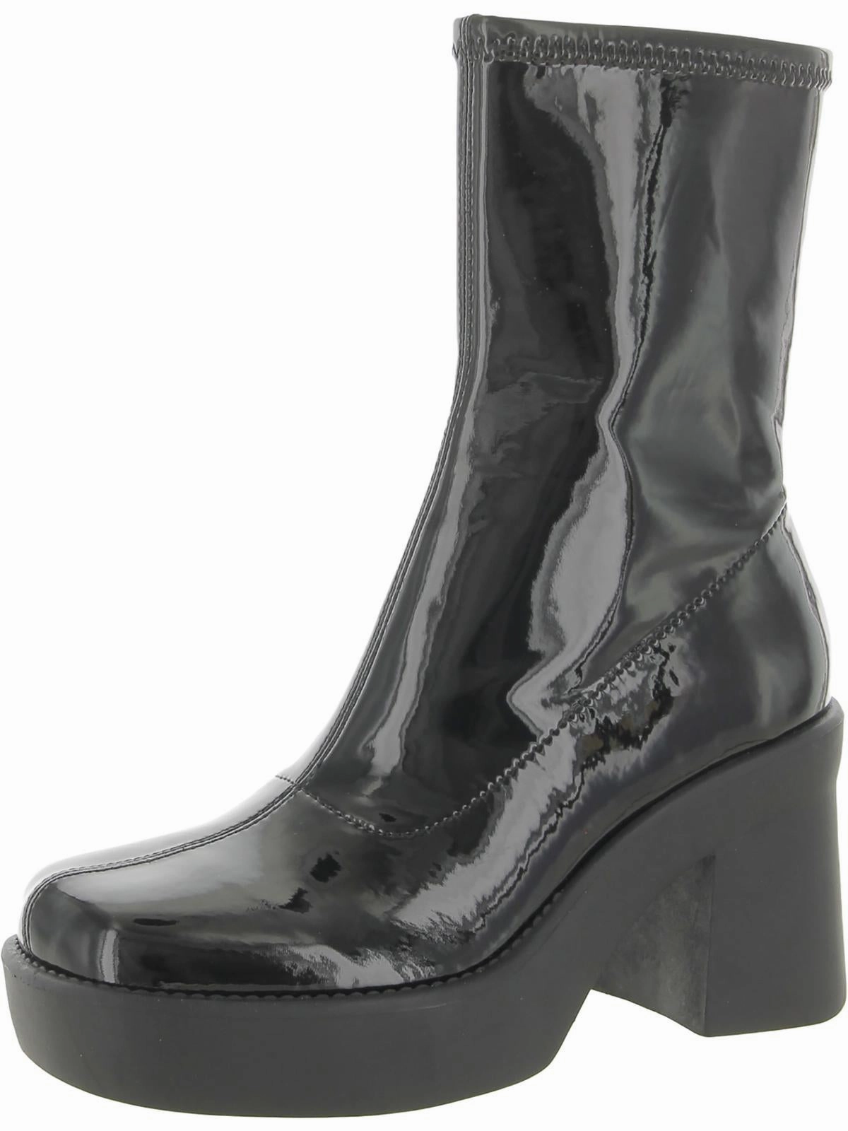 Rural Terrain Gerri 3 Womens Patent Square Toe Mid-Calf Boots
