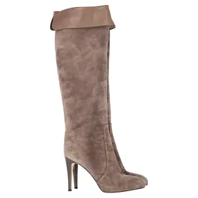 All Weather Cold Weather Commuter Gianvito Rossi Knee Boots in Brown Suede
