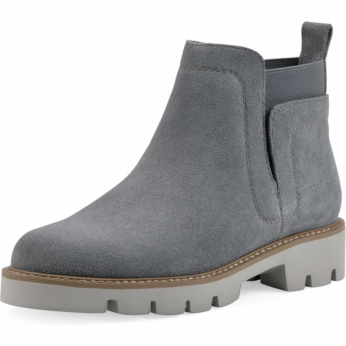 Glassie Womens Solid Suede Chelsea Boots Rugged Built Cold Climate Cushioned Step Urban Traveler