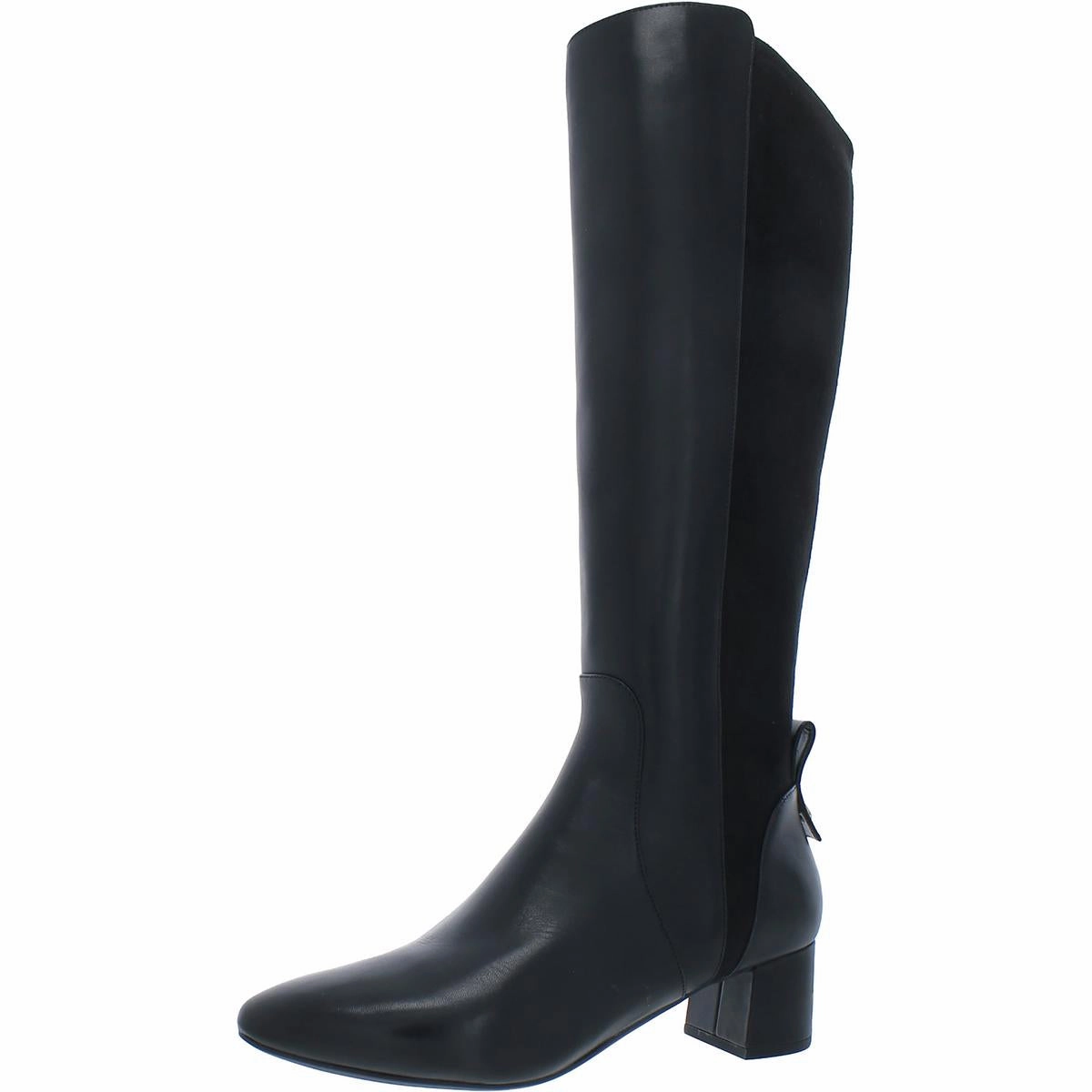 Anti Odor Morning Walk Feather Light Rural Traveler GO TO BLOCK Womens Leather Block Heel Knee-High Boots