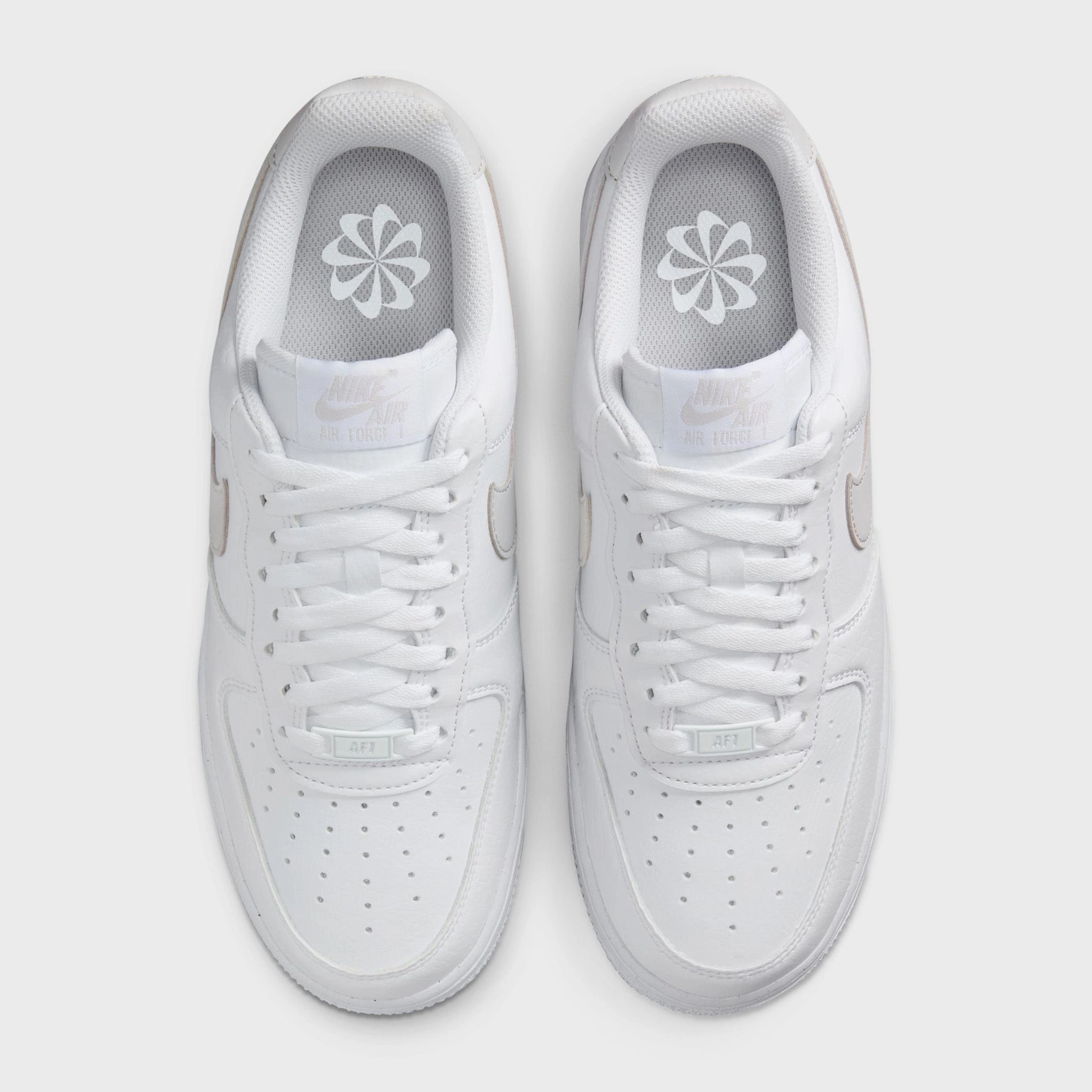 Nike Women's Air Force 1 '07 Next Nature White / Vast Grey orthopedic Ergonomic Lacing Configuration