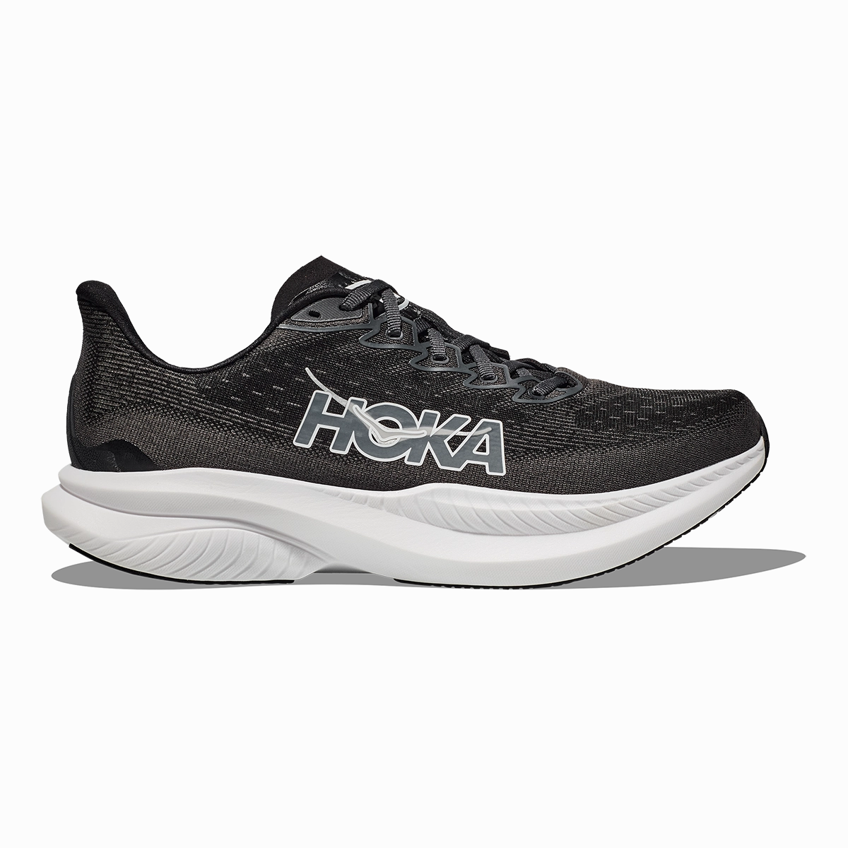 Hoka Mach 6 - Black - White packable endurance runners