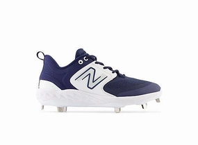 New Balance Men's Fresh Foam X 3000 V6 Metal Baseball Cleats - Navy with White - L3000TN6 ultimate - running adult sizes