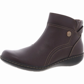 ashland Mabel Womens Zipper Leather Booties Soft Step Smart Footwear