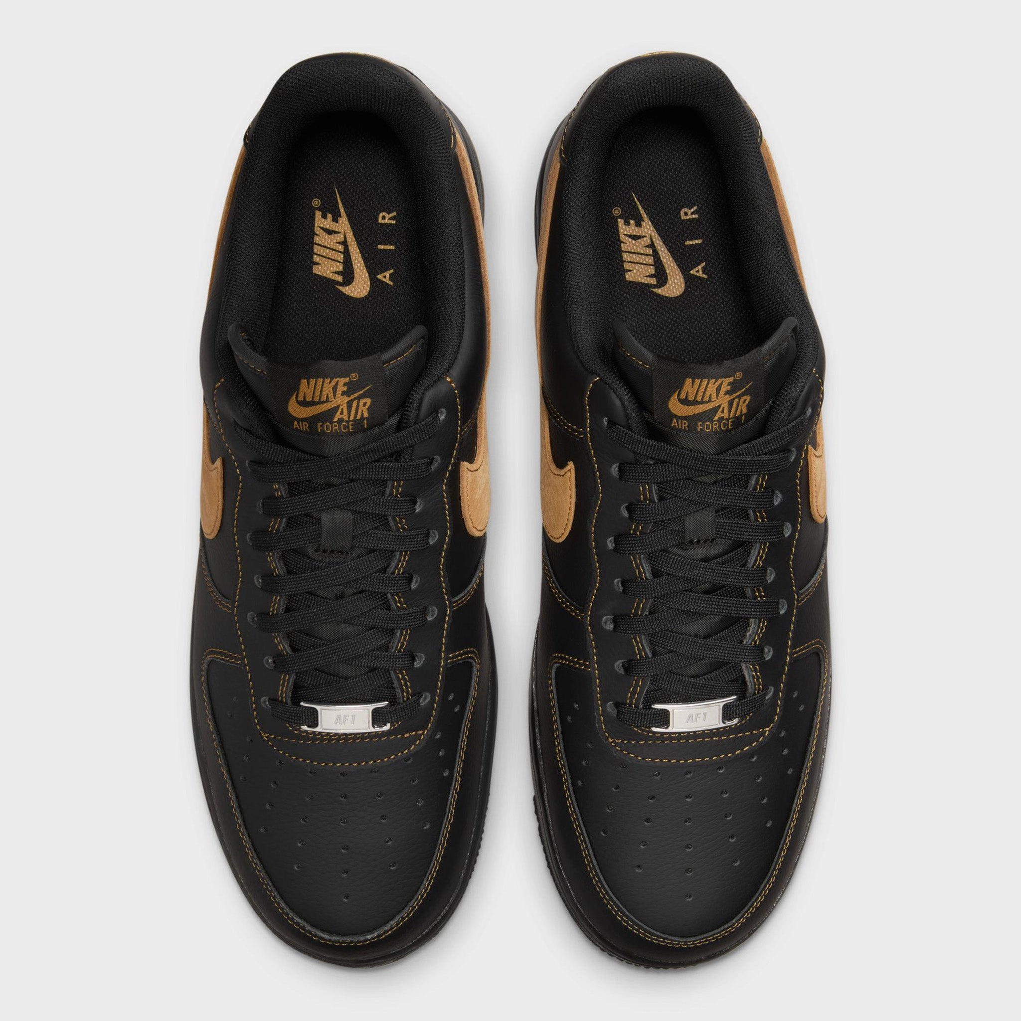 Nike Air Force 1 '07 LV8 Black / Desert Ochre Anatomical Heel Cup