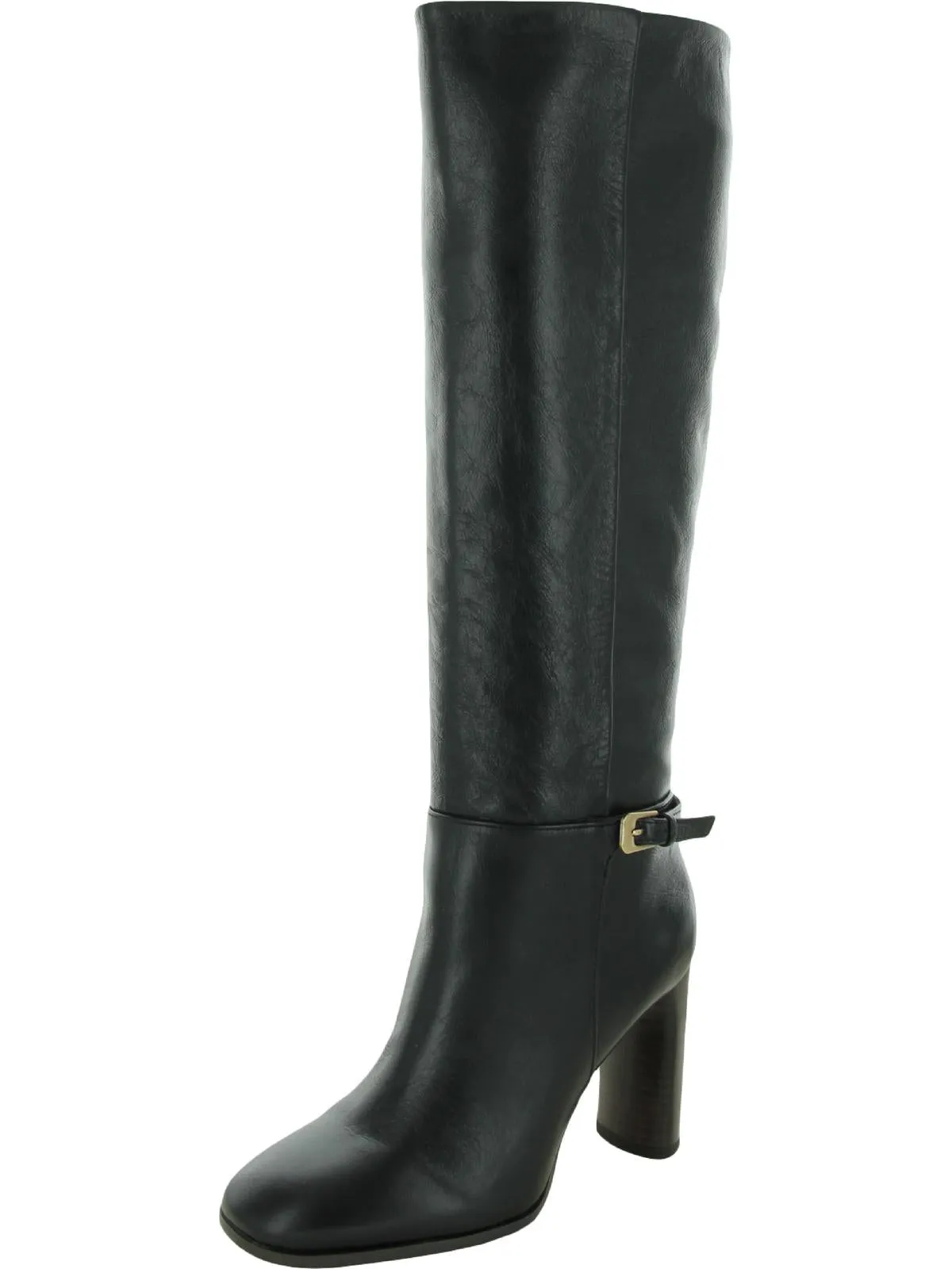Cassie Womens Zipper Round Toe Knee-High Boots Gloss Shine