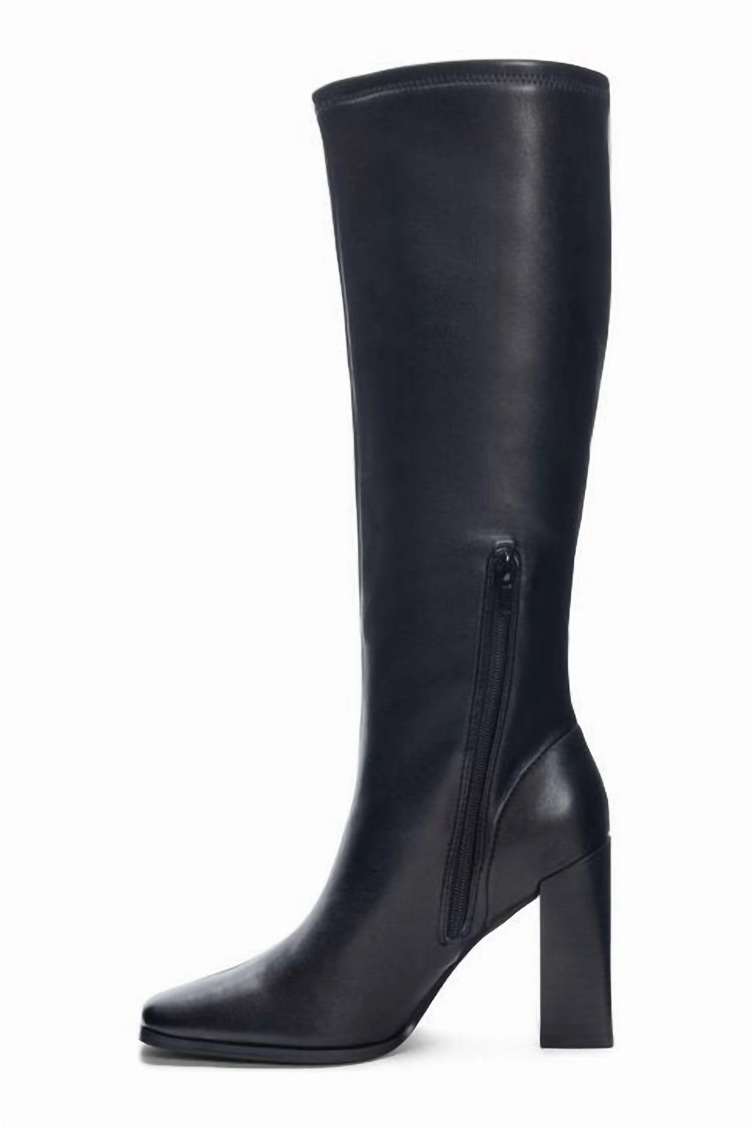 Mary Soft Stretch Tall Boot In Black Earth Tones Comfort footbed