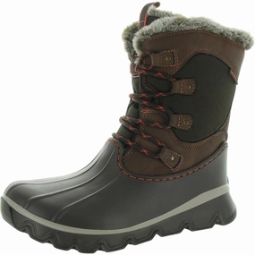 Timeless Appeal Flurry Womens Lightweight Faux Leather Winter & Snow Boots