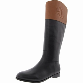 Minimalist Appeal JUSTINE Womens Two Tone Leather Knee-High Boots