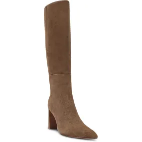 Soldier Supportive Build Womens Leather Zipper Knee-High Boots