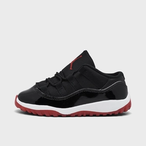 Jordan 11 Retro Low TD Black / Varsity Red - White Anti   Blister Reinforced Midfoot Strap