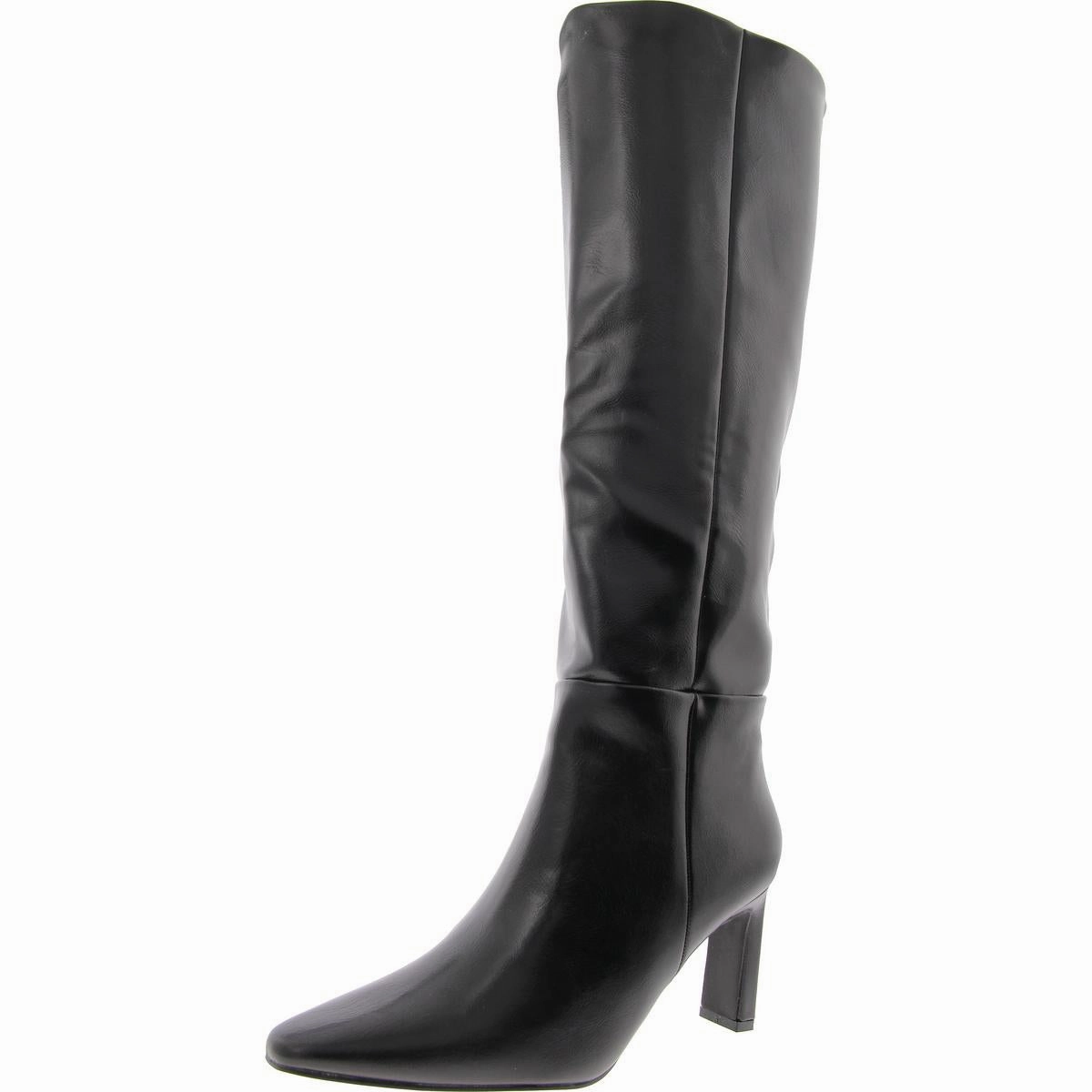 All Day Comfort Womens Zipper Manmade Knee-High Boots