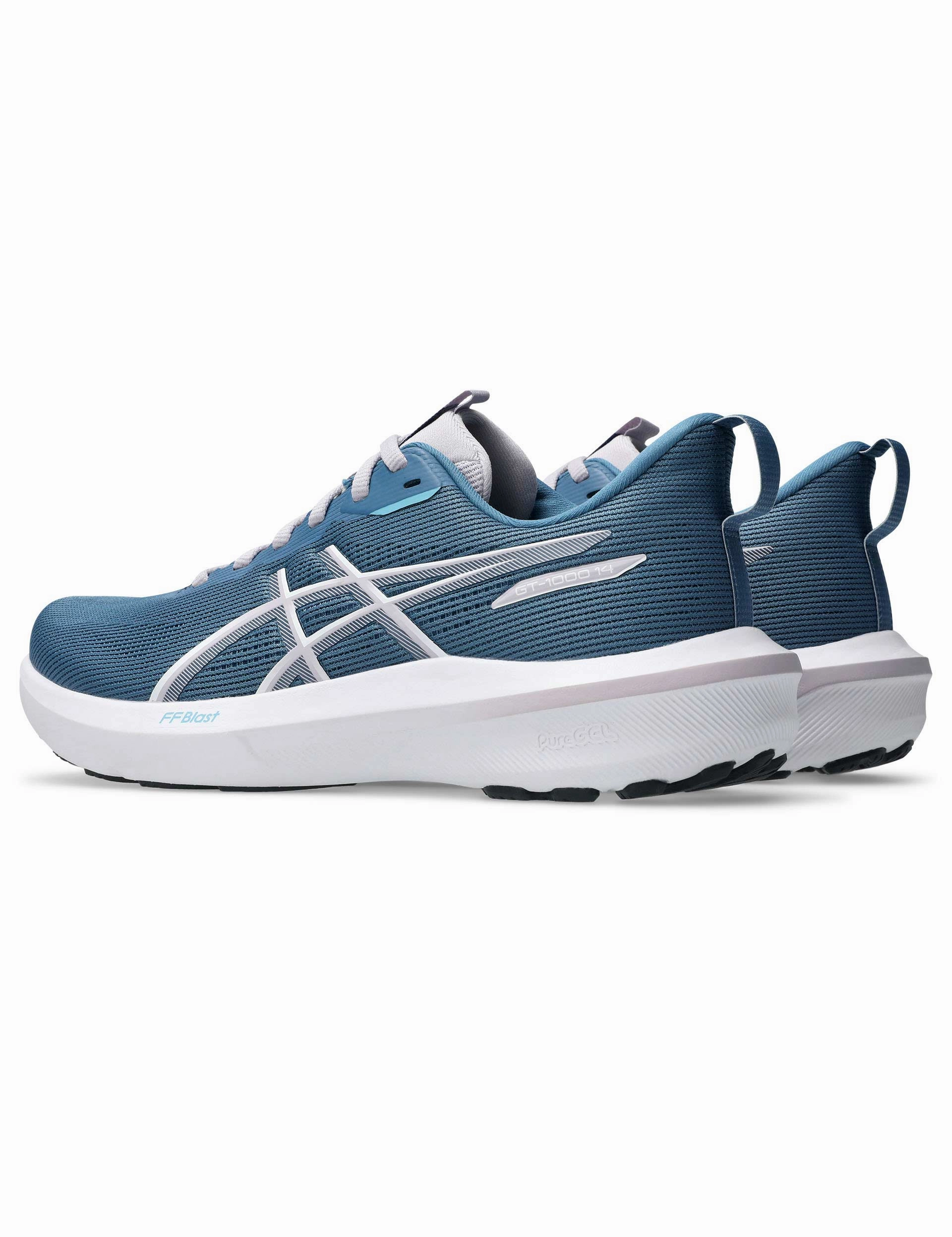 GT-1000 14 - Winter Sea/White RubberGrip running in a cantilever bridge area shoes