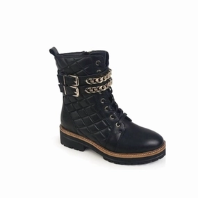 Gwynne Boots In Black Subtle Lines