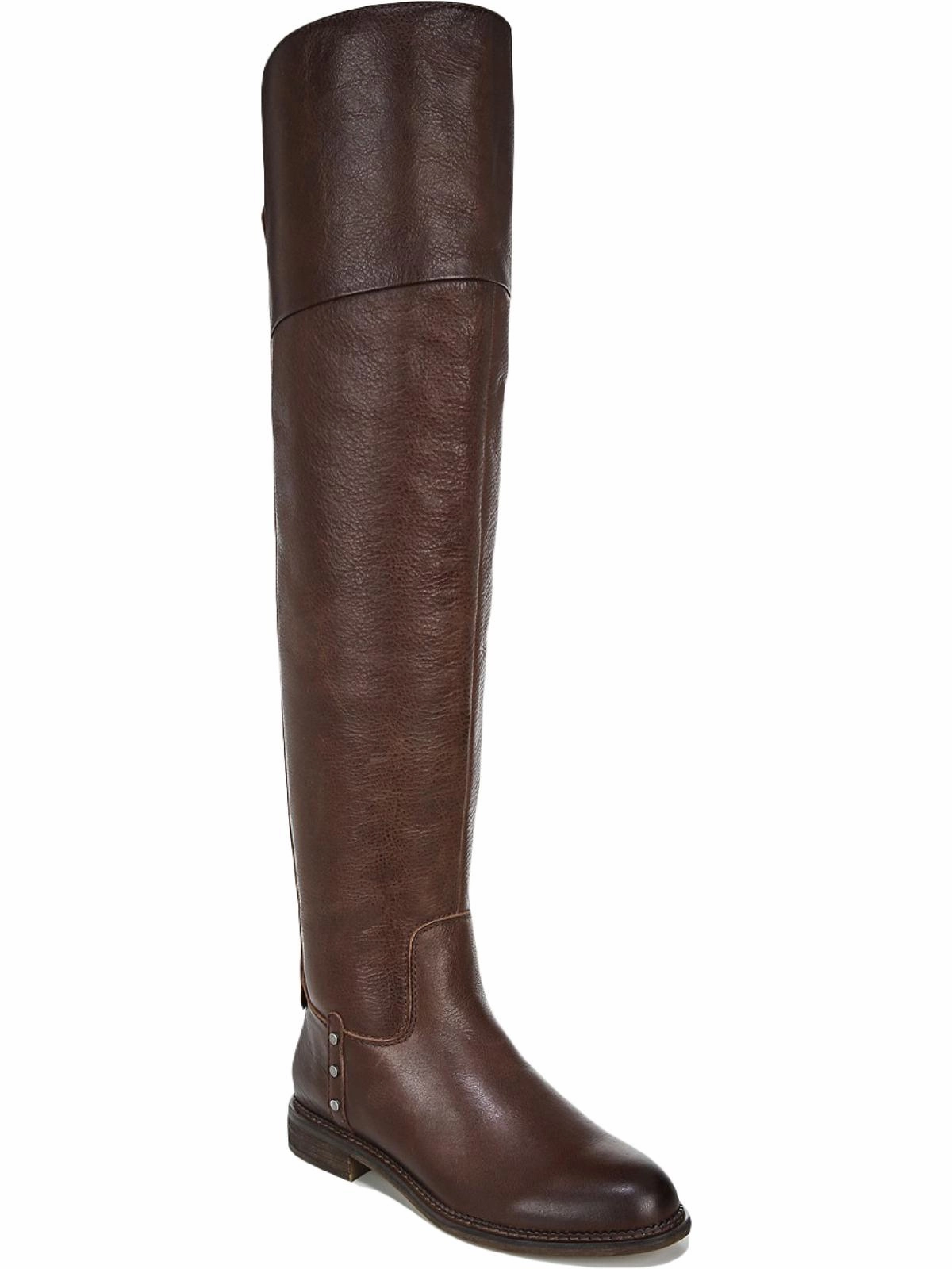 Haleen Womens Leather Riding Over-The-Knee Boots Tough Exterior Moisture wicking