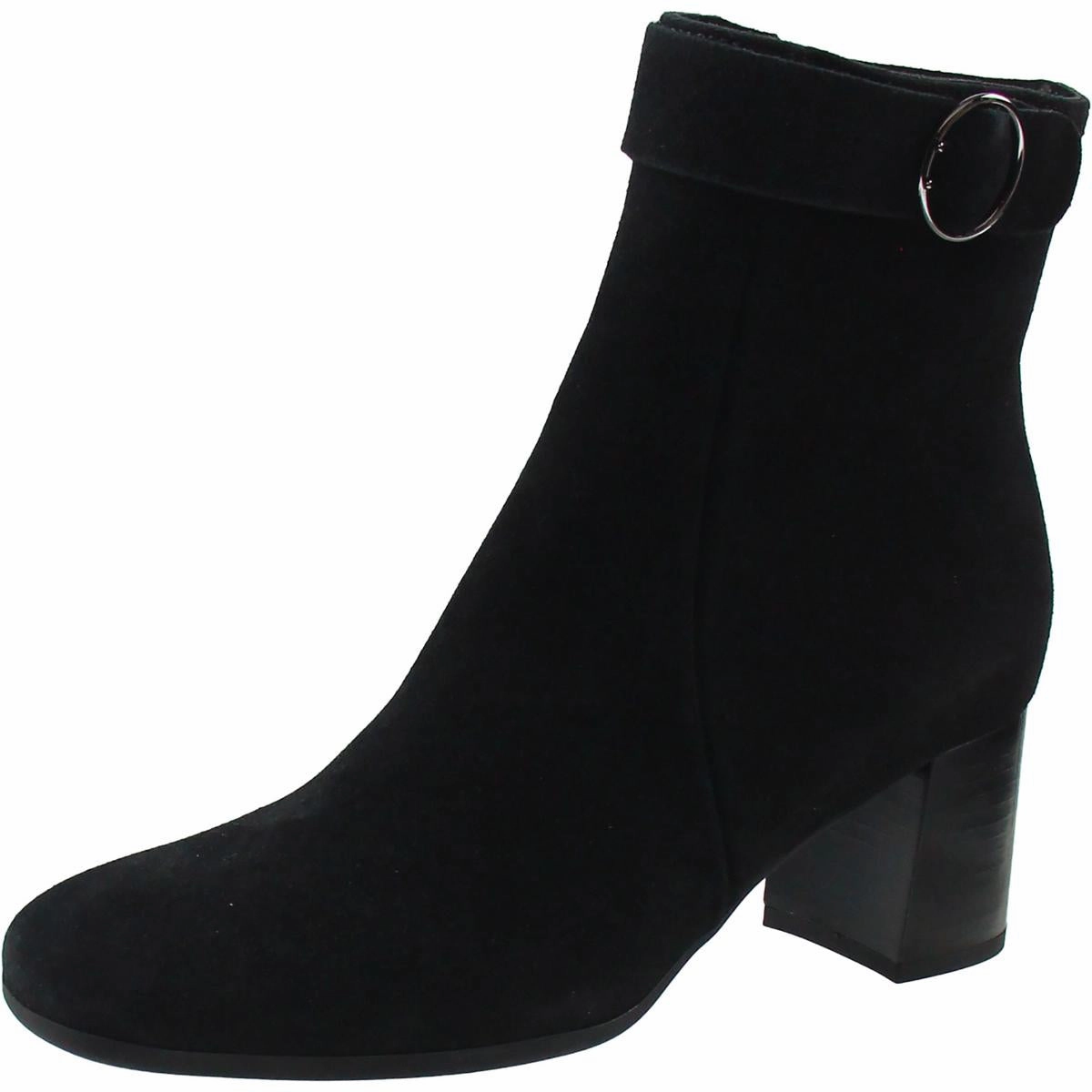 Hally  Womens Buckle Suede Booties Waterproof Upper