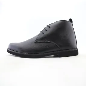 Protective Finish Windy Weather Eco Material Backcountry Camper Capital Footwear - LEATHER PLAIN-TOE BOOT - Black