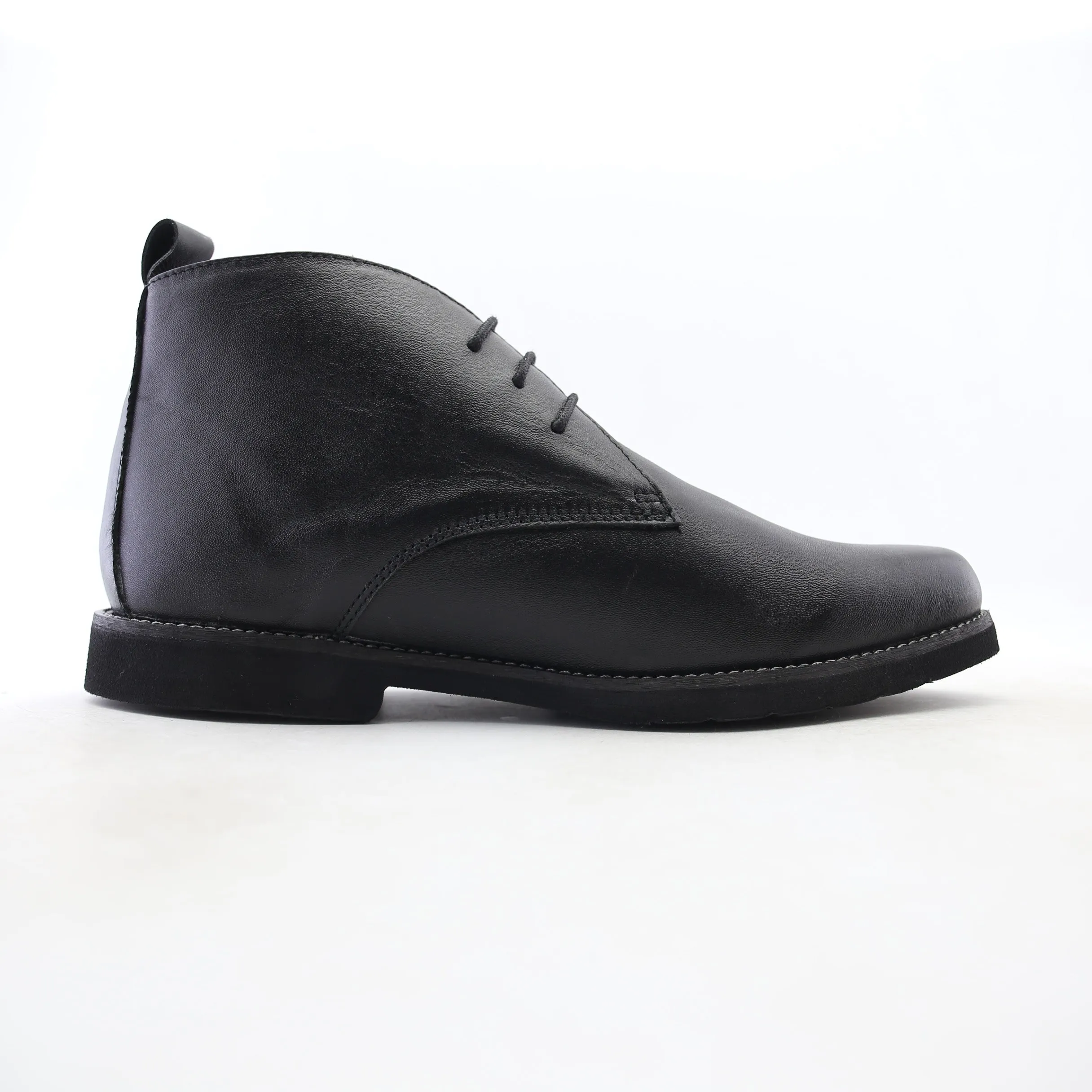 Capital Footwear - LEATHER PLAIN-TOE BOOT - Black Anti Odor Cold Climate