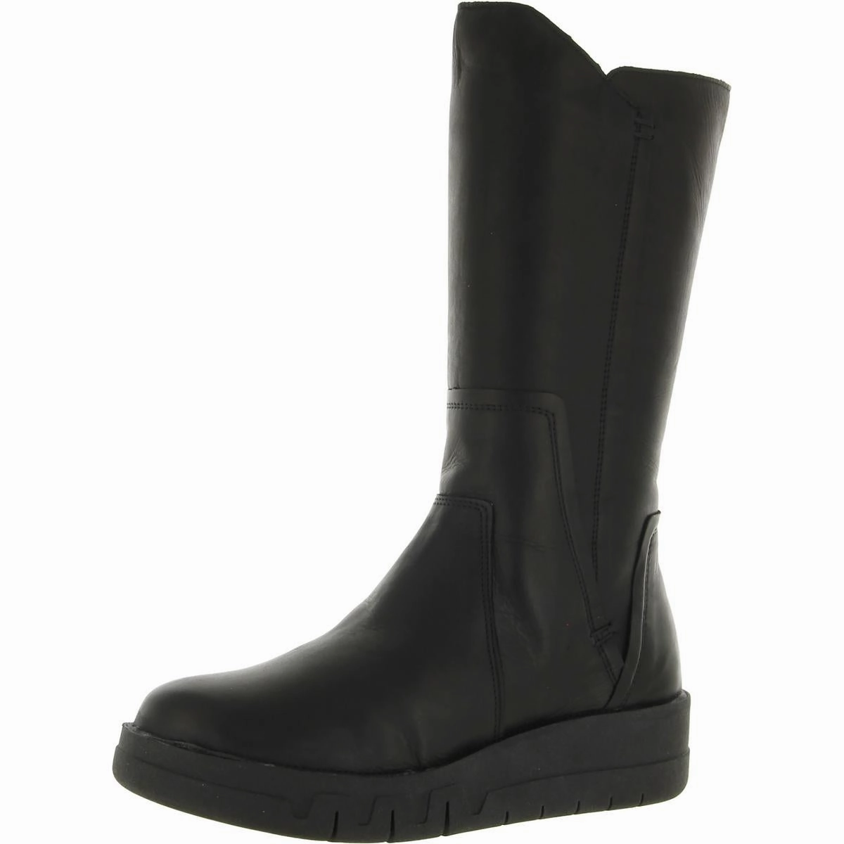 Seamless Comfort Trail Exploration Seamless Comfort All Day Worker Lear Womens Leather Zip Up Knee-High Boots