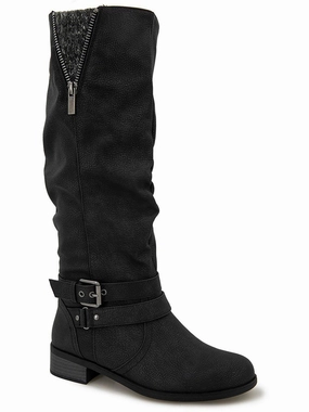 MAYNE Womens Faux Leather Mid-Calf Boots city commute