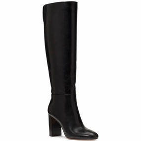 Colby Tall Heeled Boot Womens Block Heel Leather Knee-High Boots Adjustable buckle Modern Edge