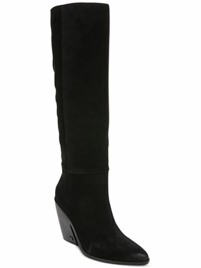 Annabel Womens Zipper Almond Toe Knee-High Boots Dual Lined Low Profile Remote Hiking