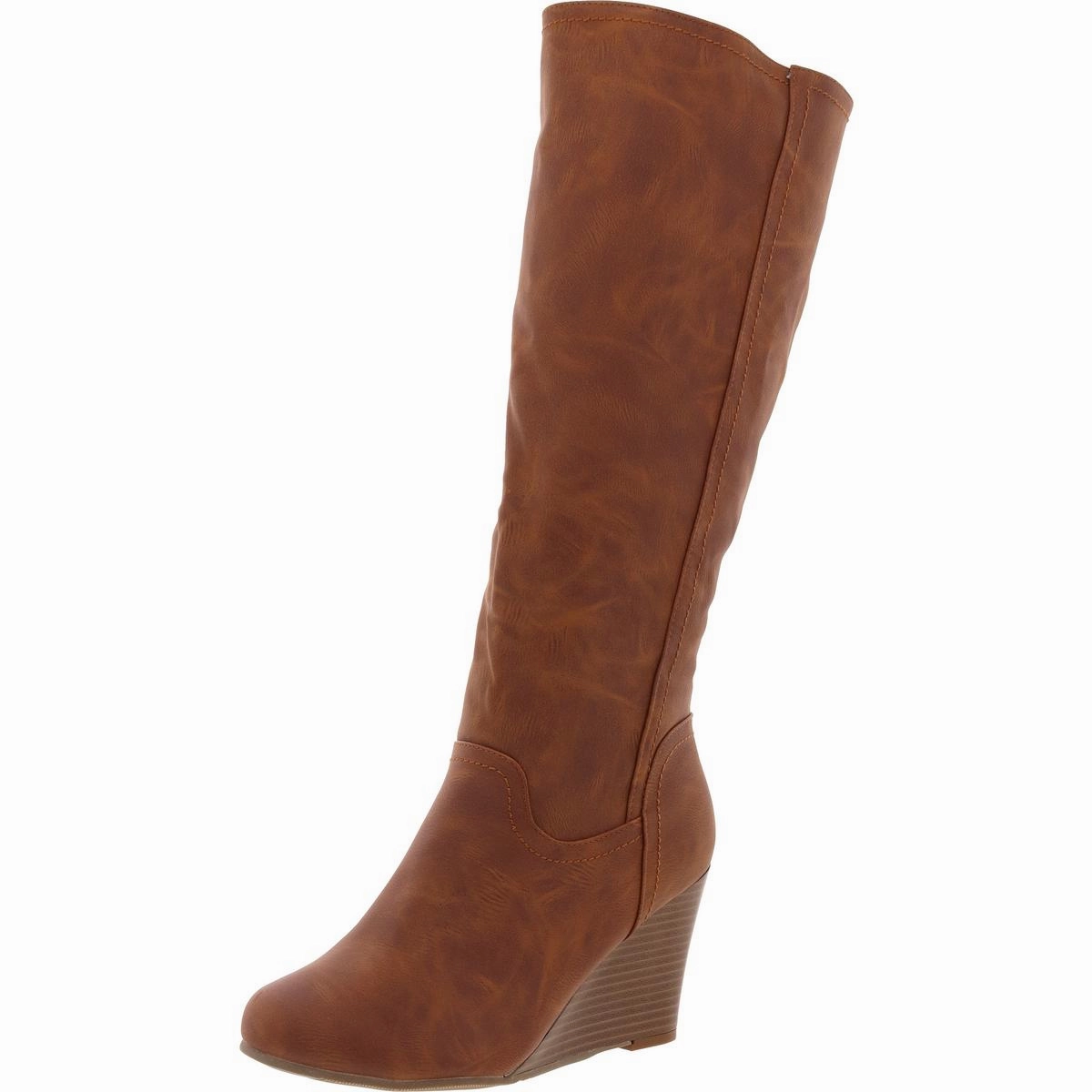 Cool Weather BHFO Womens Zipper Manmade Wedge Boots