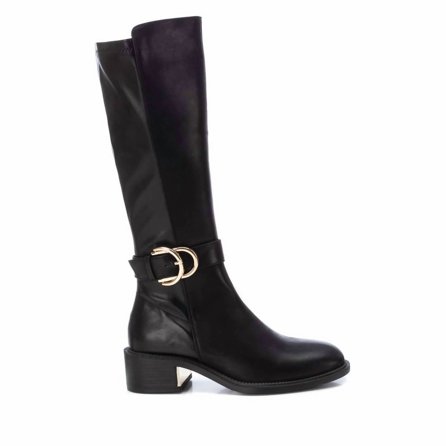 Women's Over The Knee Boots In Black Cushioned Step Winter Walker