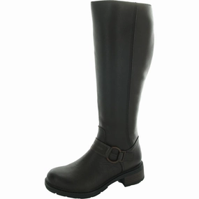 Lace-Up Style Hearth Raews Womens Zipper Leather Knee-High Boots