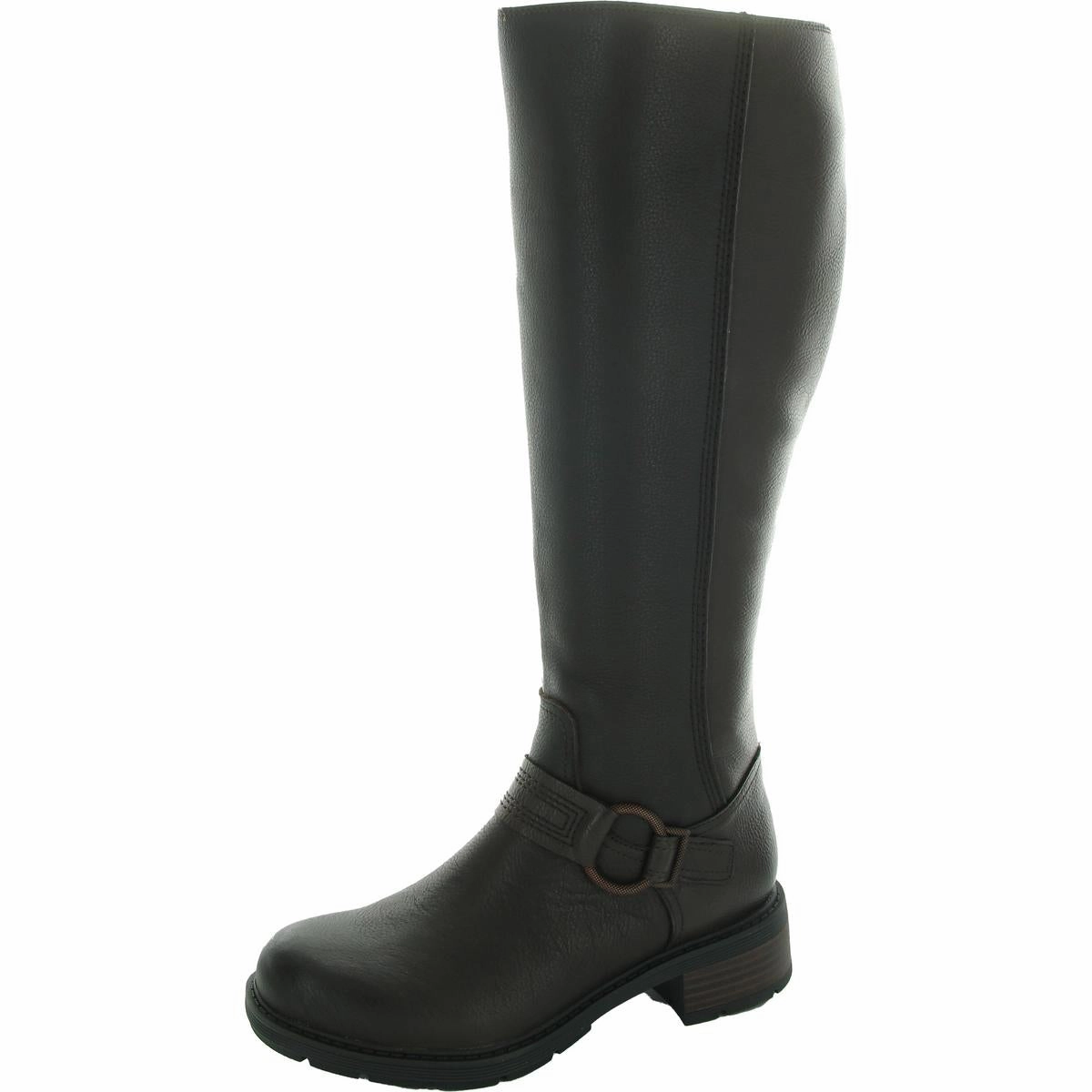 Lace-Up Style Hearth Raews Womens Zipper Leather Knee-High Boots