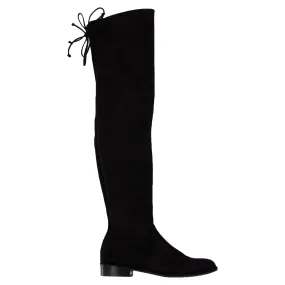 Slip Resistant Hiking Trails Stuart Weitzman Low Land Boots in Black Suede