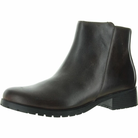 Margo Womens Zipper Leather Ankle Boots Long Haul All-Terrain Use