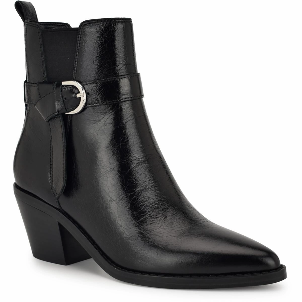 Womens Buckle Leather Ankle Boots Air Flow