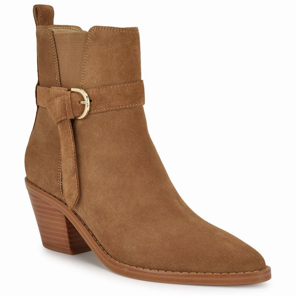 Breathable Material Light support Womens Buckle Leather Ankle Boots