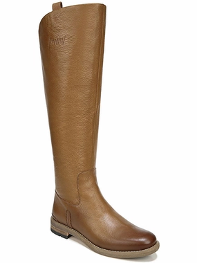 High   Quality Leather Military Style Meyer Womens Leather Narrow Calf Knee-High Boots