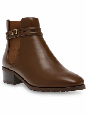 Moisture   Wicking Rugged Built Winter Walker Cassie Womens Faux Leather Zip Up Ankle Boots