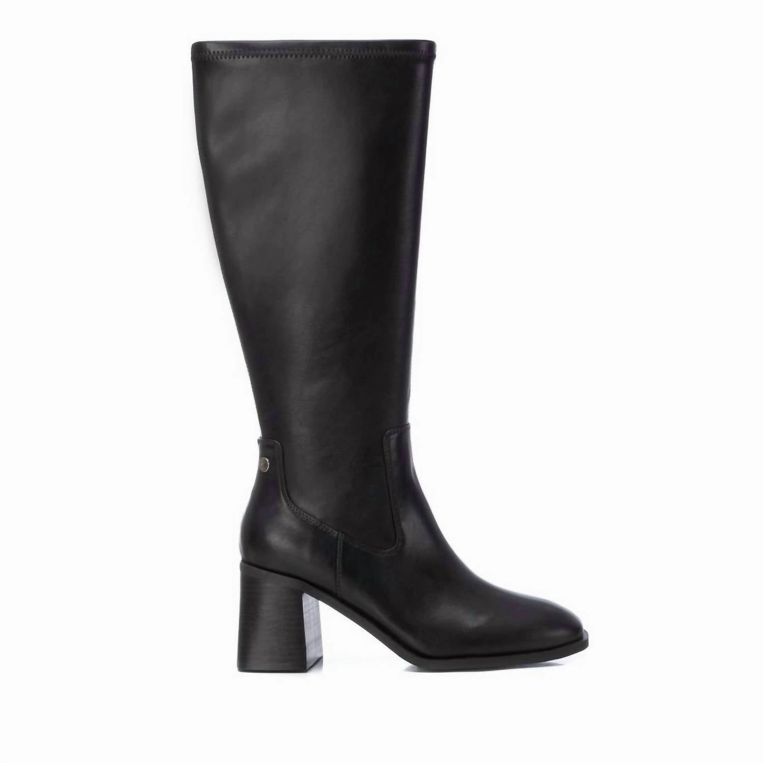 Cushioned Step Rough Terrain Women's Faux Leather Boots In Black