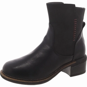 High   Quality Eco Material Snow Trekker Logger Niagara Womens Faux Leather Block Heel Chelsea Boots