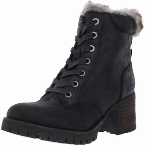 Comfortable Heel Counter Leather Comfort Comfort Womens Faux Leather Block Heel Winter Boots
