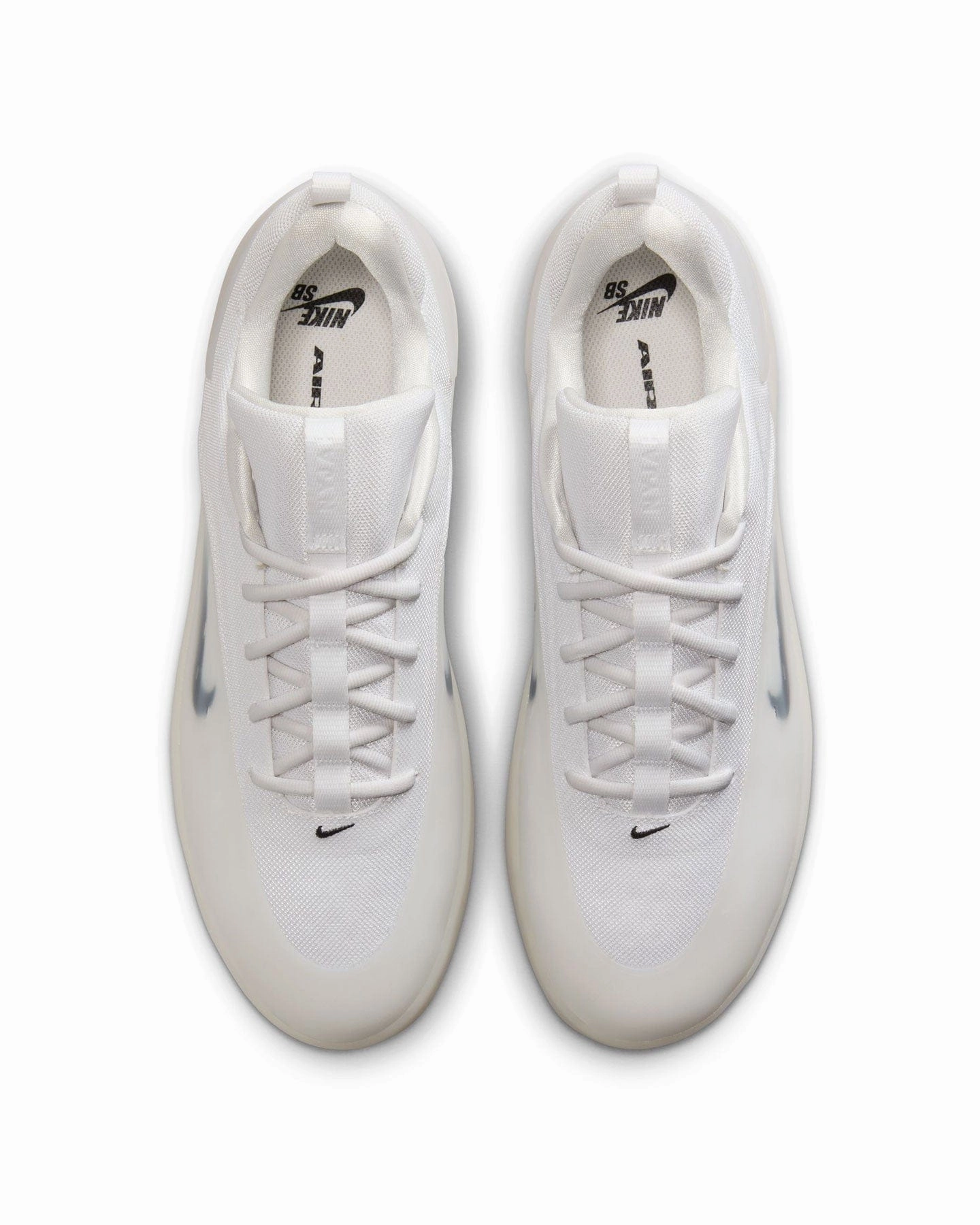 Premium Leather stretchy design Nike SB Nyjah 4 - White / Black - White