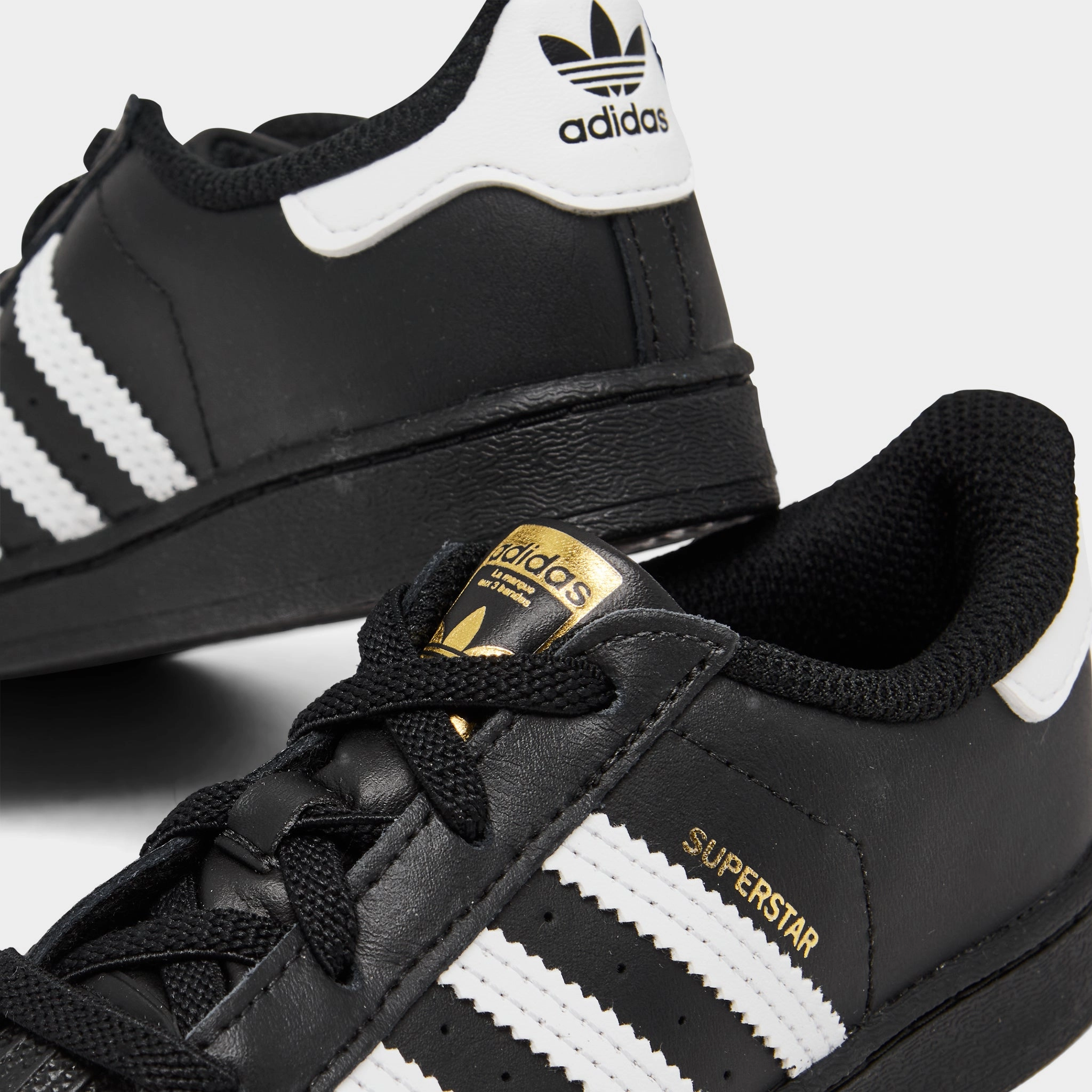 adidas Originals Infants' Superstar El Core Black / Ftwr White - Core Black Thermoplastic Heel Counter Proprioceptive Feedback